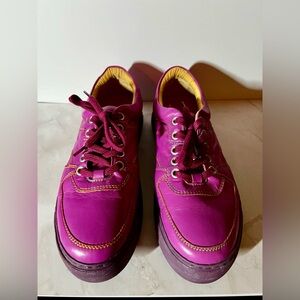 John Fluevog Lopro Leeside Sneakers, Limited Edition Pride 2021 Purple, Size 7.